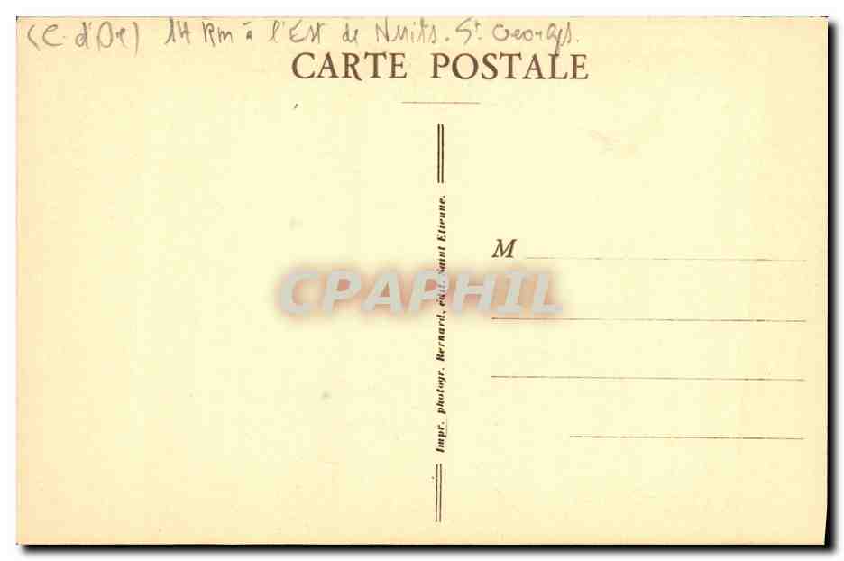 CPA Abbaye de Citeaux Le Calvaire — Rückseite