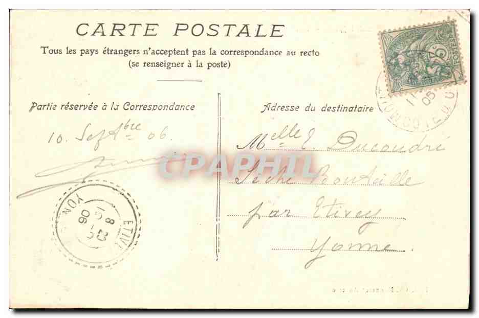 CPA Moutiers Saint Jean L Anclenne Abbaye — Rückseite