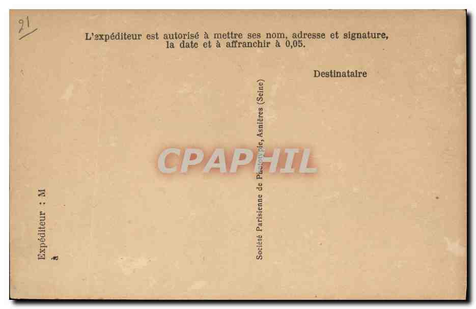 Pernand (Côte-d'Or) — Gedenkstein für die Vaterland, eingeweiht am 15. Mai 1921 — Grivot, Verlag, Serie nicht sichtbar — Rückseite