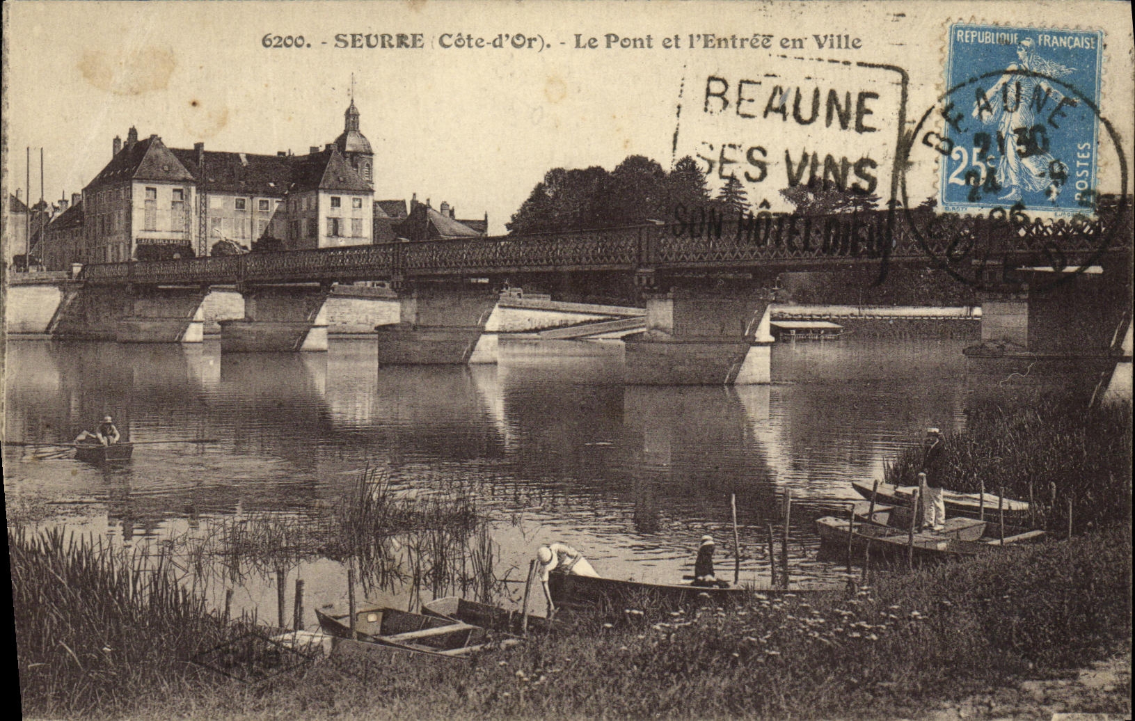 CPA Seurre Le Pont et l Entree en Ville