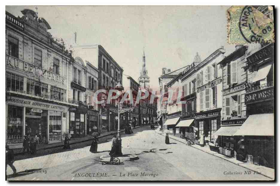 CPA Angouleme La Place Marengo Bonneterie Au Petit Paris 