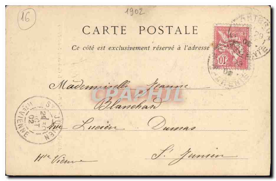 Angoulême — Le Portail de la Cathédrale Saint-Pierre — Bagraud, Libraire, Angoulême — Verso