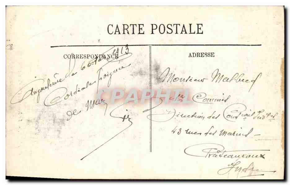 CPA Angouleme Le Monument de Carnot  — Rückseite