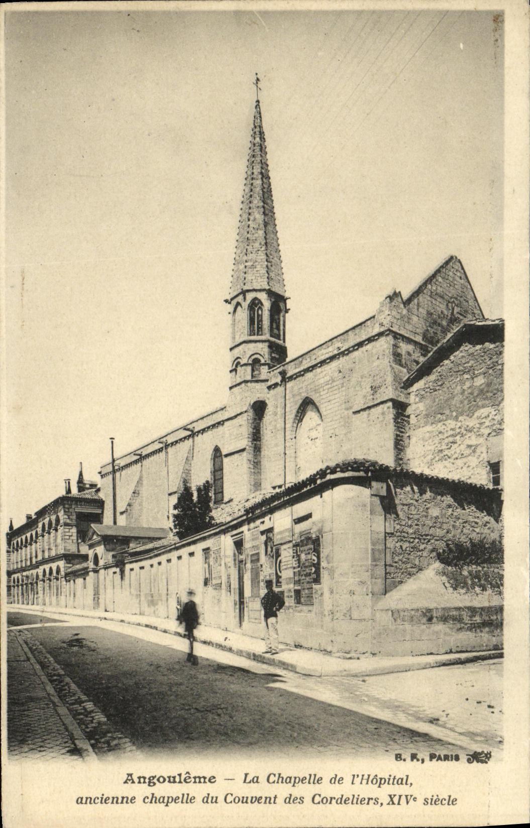 Angoulême — La Chapelle de l'Hôpital, ancienne chapelle du Couvent des Cordeliers, XIVe siècle — B. F., PARIS