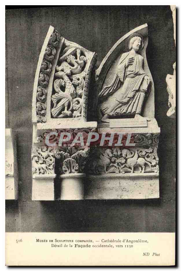 Détail de la façade occidentale — Cathédrale d'Angoulême — vers 1130 — ND Phot