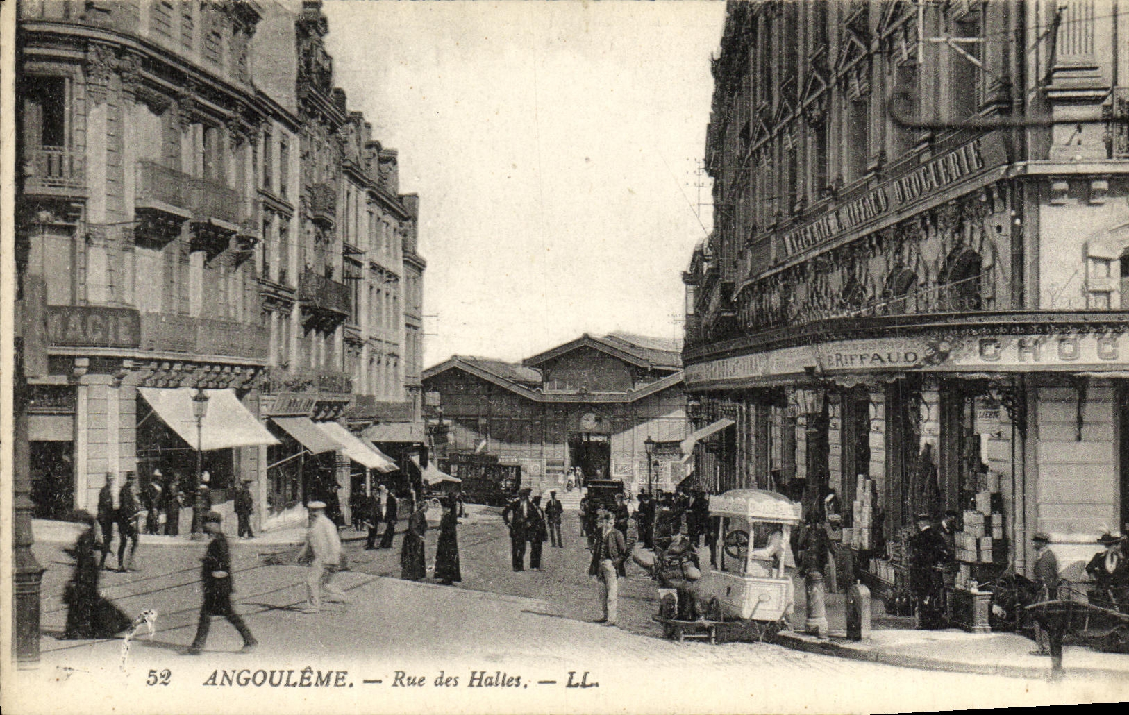 Angoulême — Rue des Halles — LL. — Éditeur LL. n°52