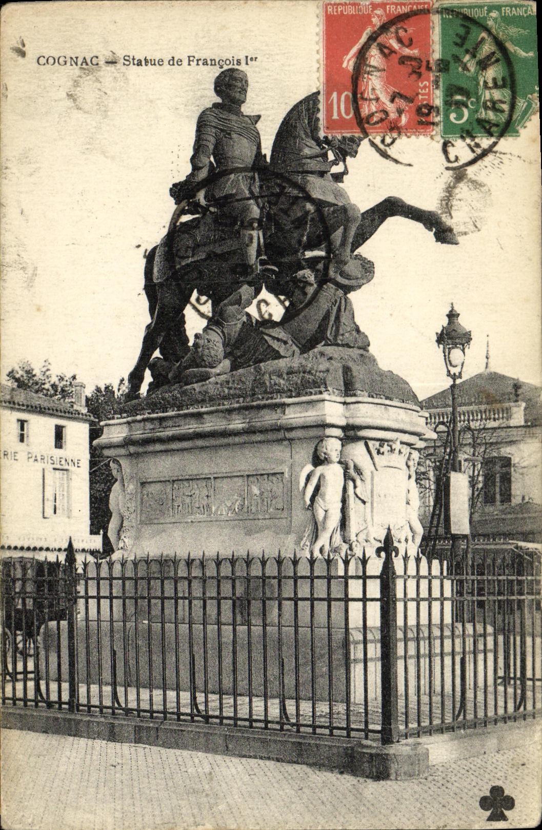 CPA Cognac Statue de Francois 1er
