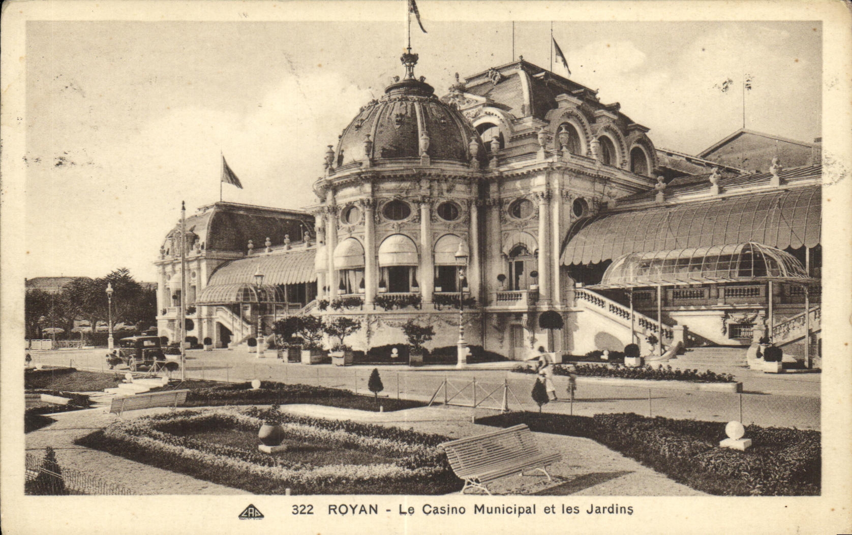 Royan - Le Casino Municipal et les Jardins — Édition des Nouvelles Galeries, n° 322