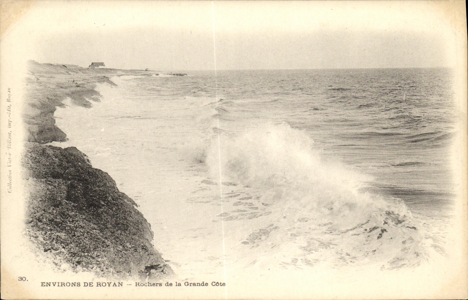 Environ de Royan — Rochers de la Grande Côte — Collection Victor Billian, imp. Atta Royan, n°30