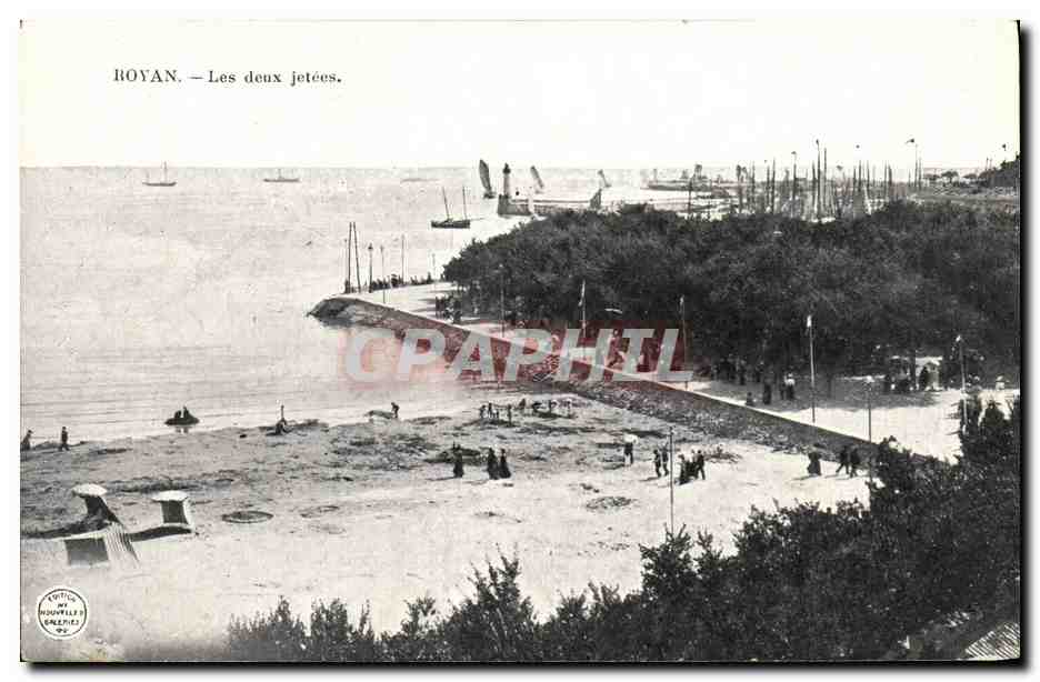 Royan — Les deux jetées — Éditeur : L'Artiste de Bouvilliers (Galerie 92)