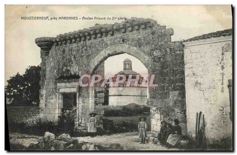 MOUSTIERNEUF, près MARENNES — Ancien Prieuré du XIe siècle — Mlle Bernard, édit. Marennes