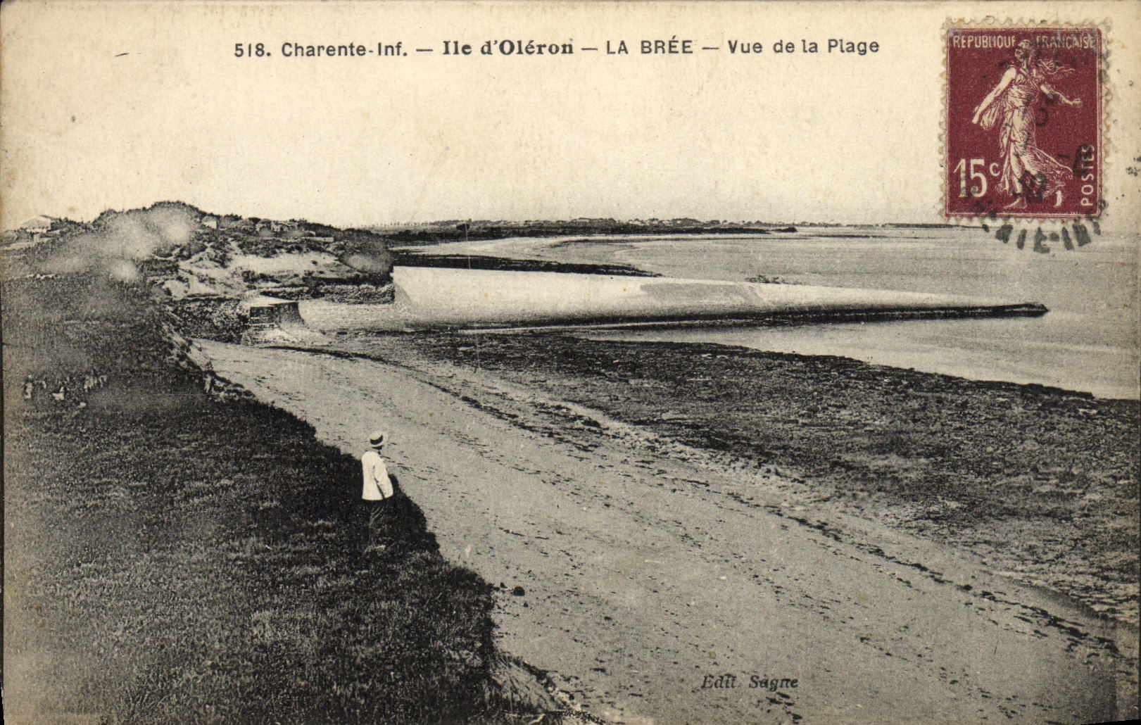 CPA Charente Inf lle d Oleron La Bree Vue de la Plage