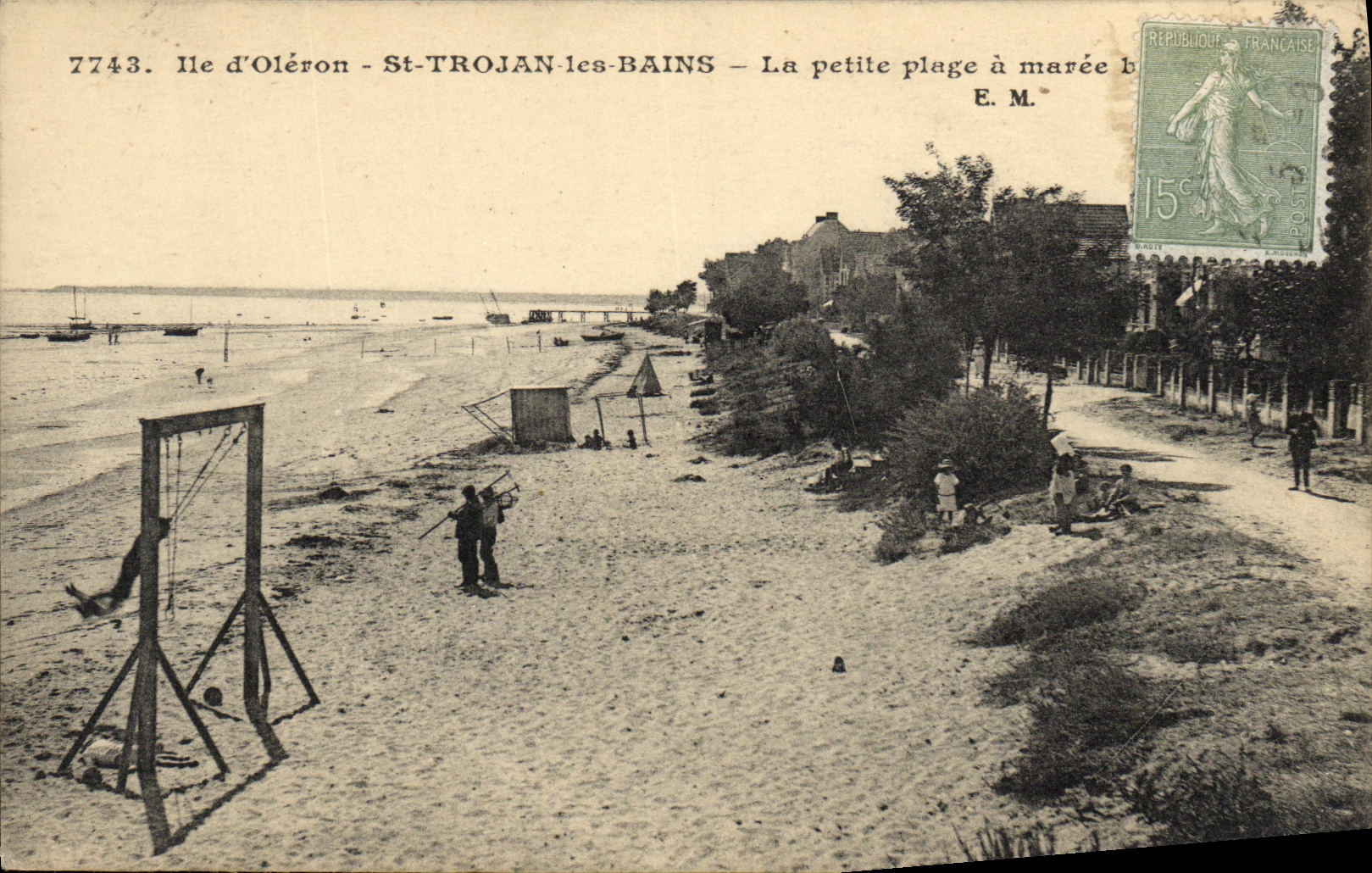 CPA Ile d Oleron St Trojan les Bains La petite plage a maree basse