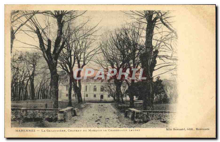 CPA Marennes La Gataudiere Chateau du marquis de Chasseloup Laurat