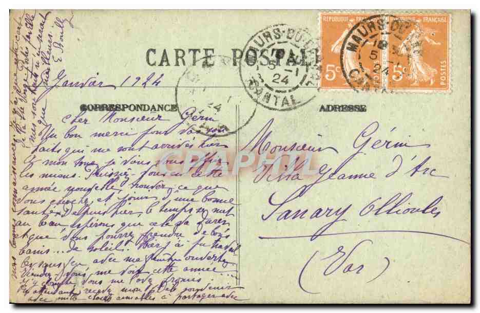 CPA Cantal Quezac La Chapelle de Notre Dame de Quezac — Verso