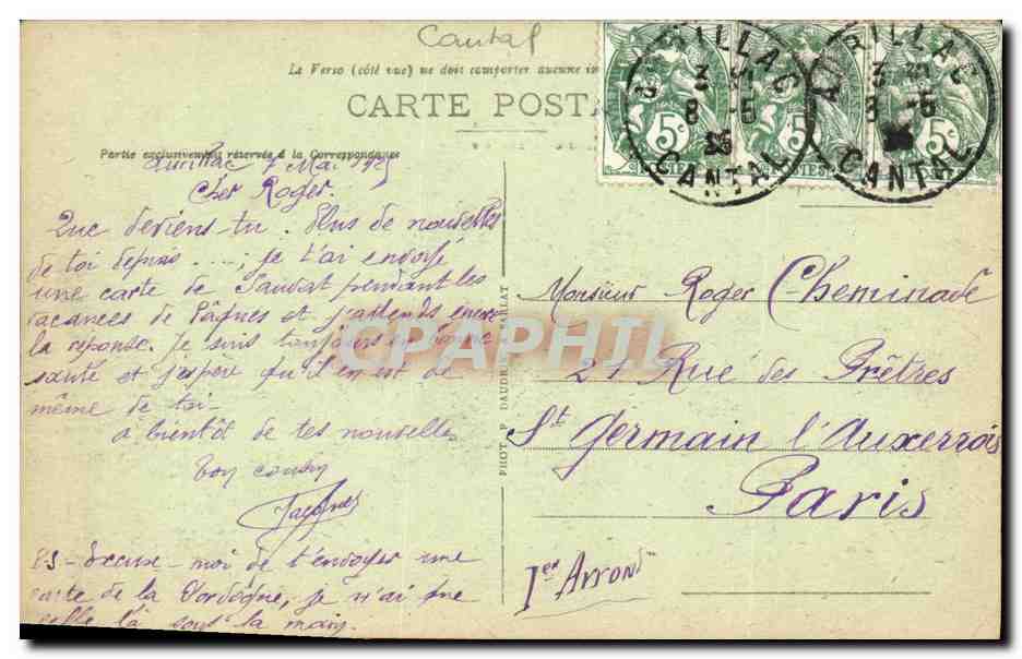 CPA Cantal Un Coin pittoresque de La Roque Gageac  — Rückseite