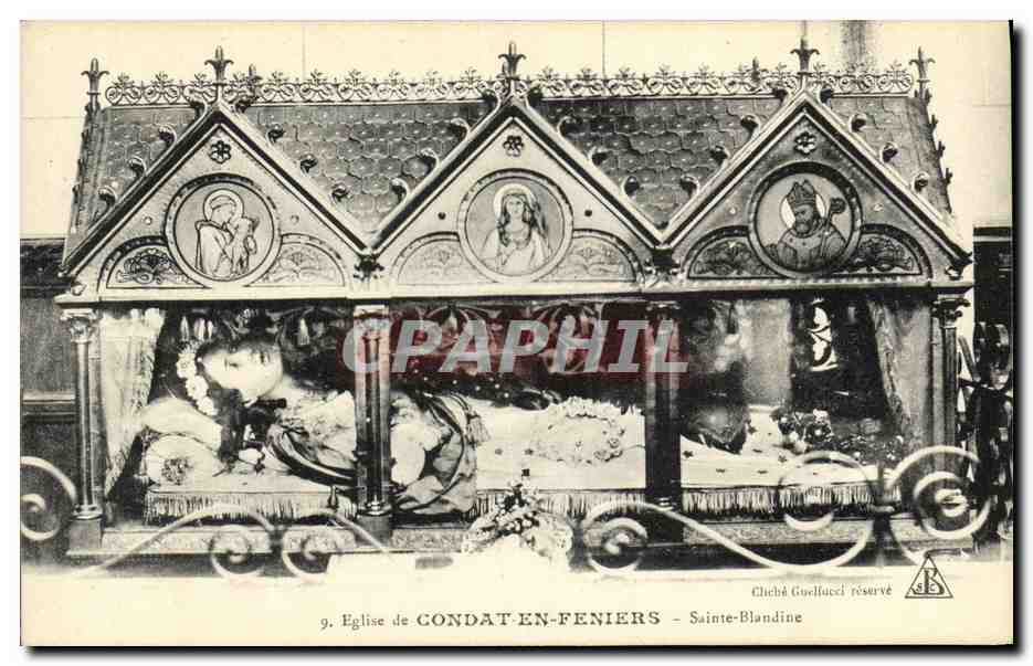 CPA Condat En Feniers Eglise de Sainte Blandine