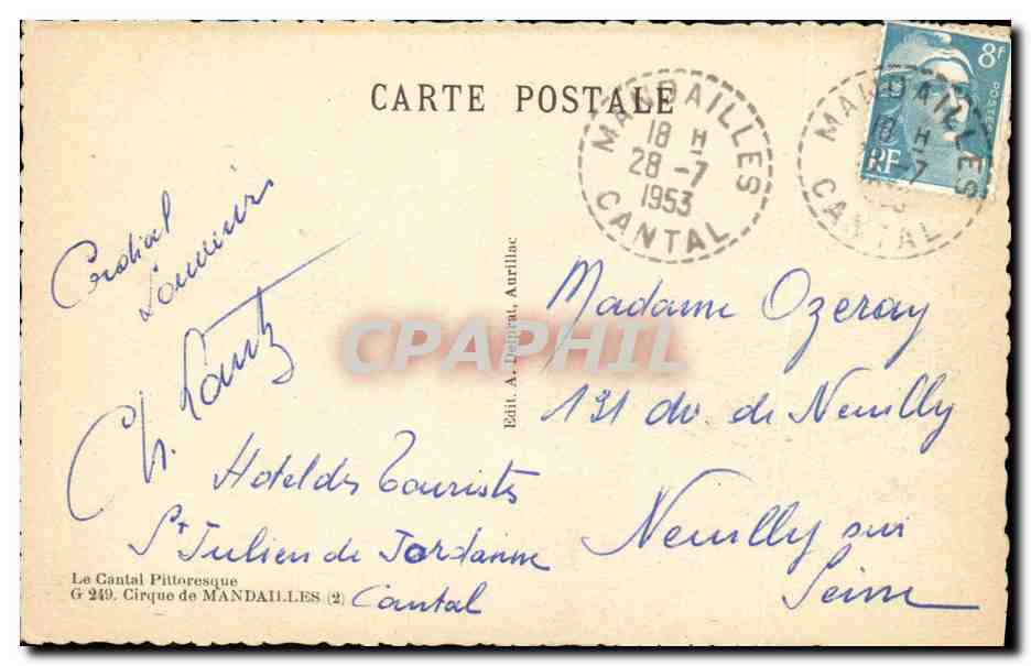 CPM Cirque de Mandailles — Rückseite