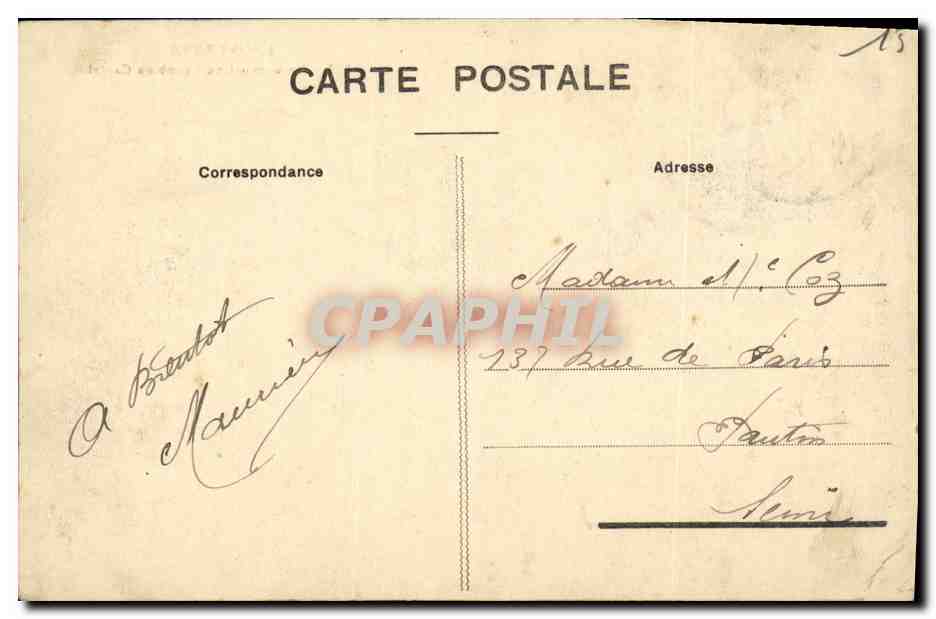 CPA L Auvergne Le Sommet du Plomb du Cantal — Rückseite