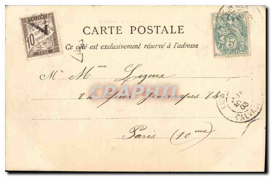 CPA Lion sur Mer Chalets sur la Promenade — Verso