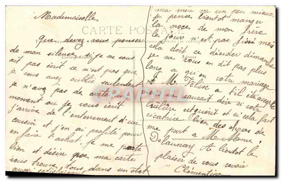 CPA Le Plomb du Cantal vu de la vallee de Belinay — Rückseite