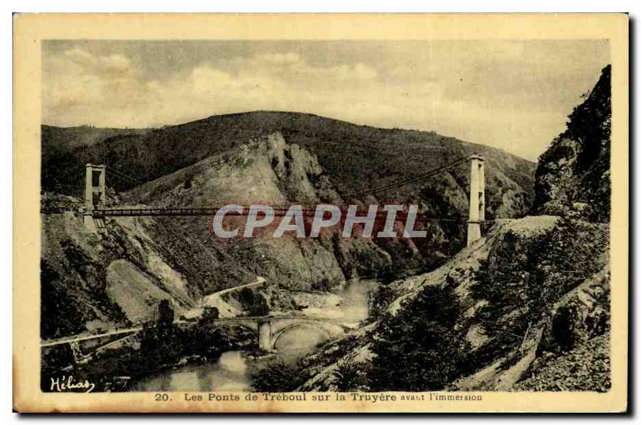 CPA Les Ponts de Treboul sur la Truyere avant l immersion
