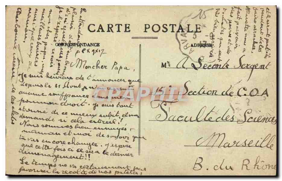 CPA Cantal Breche de Roland Le Col — Rückseite