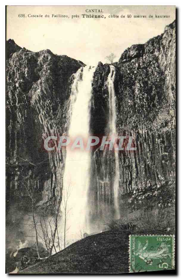 CPA Cantal Cascade du Faillitou pres Thiezac 
