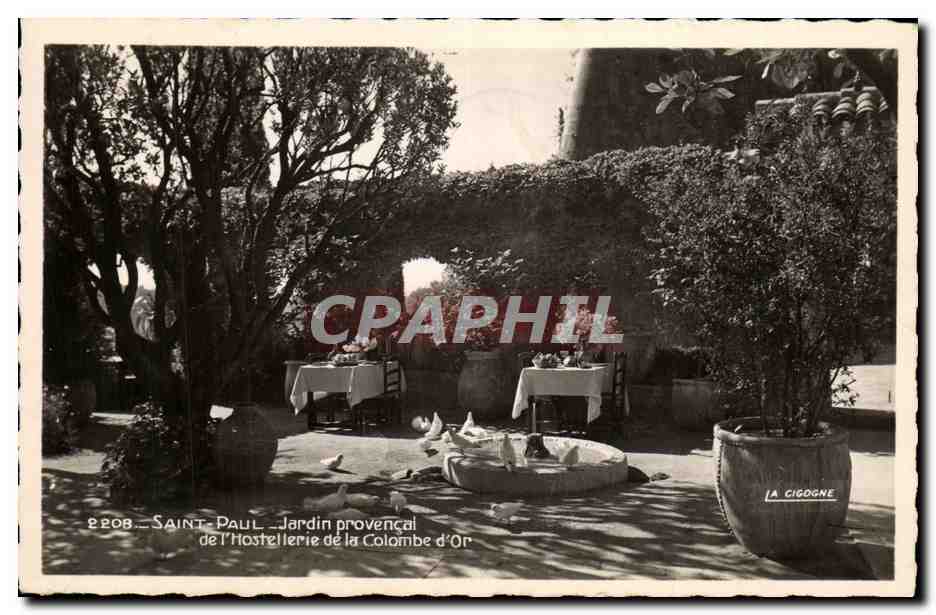 CPA Saint Paul Jardin Provencal de l Hostellerie de la Colombe d Or