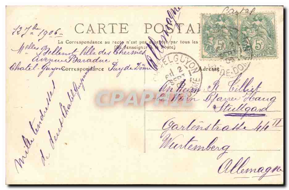 CPA Cantal Garabit le Viaduc vu du Pont de la Route — Rückseite