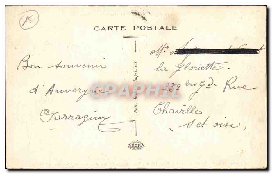 CPA L Auvergne Garabit Viaduc et la vallee de la Truyere — Verso