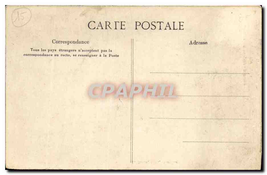 CPA Le Cantal Pittoresque Aurillac Porte de L Hotel consulaire  — Rückseite