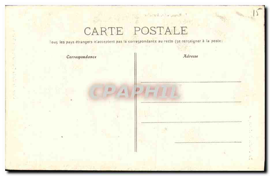 CPA Cantal Vic sur Cere Cascade de la Roucole — Rückseite