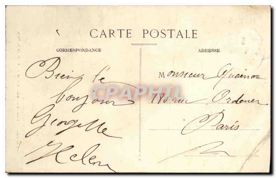 CPA Cantal Vic sur Cere Le Pas de la Cere — Rückseite