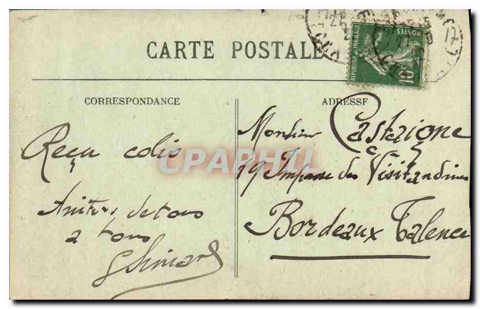 CPA Jonzac Vue Generale Vieux Jonzac Velo  — Back