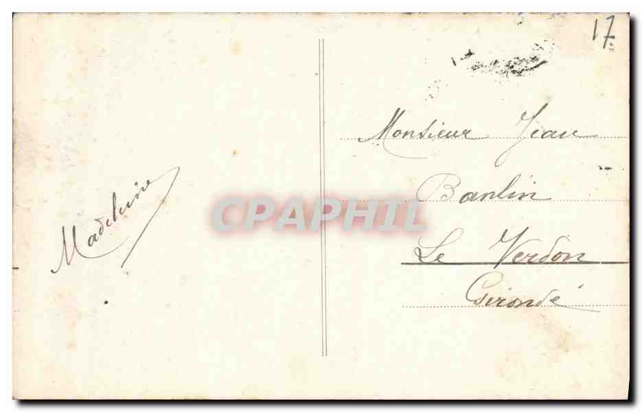 CPA Brig Goelette Fuyant Devant le Temps Bateau Voilier  — Back