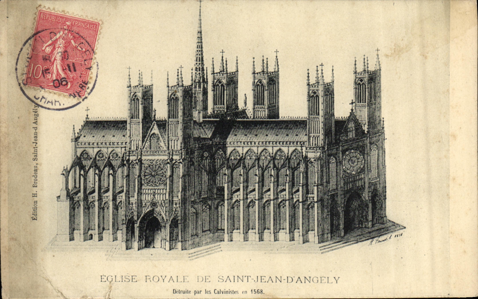 CPA Eglise Royale De Saint Jean D Angely