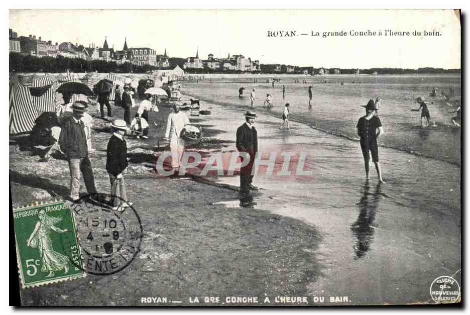 CPA Royan La grande Conche a l heure du bain