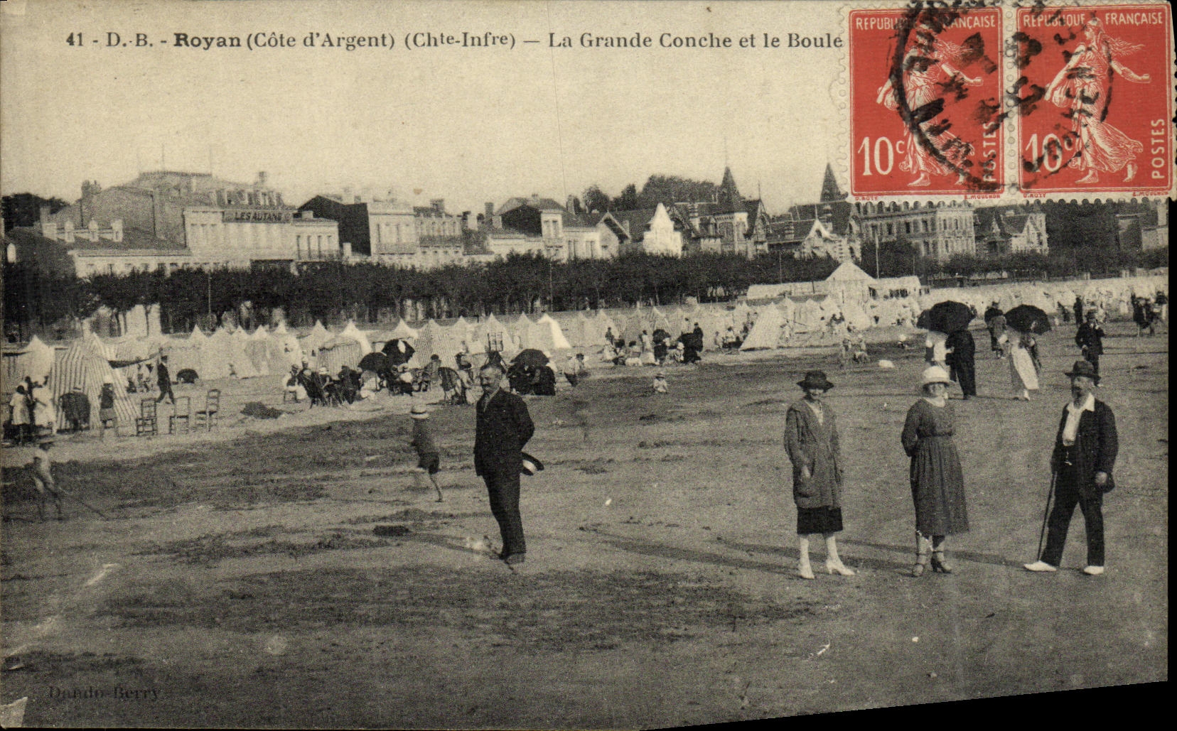 CPA Royan La Grande Conche et le Boulevard