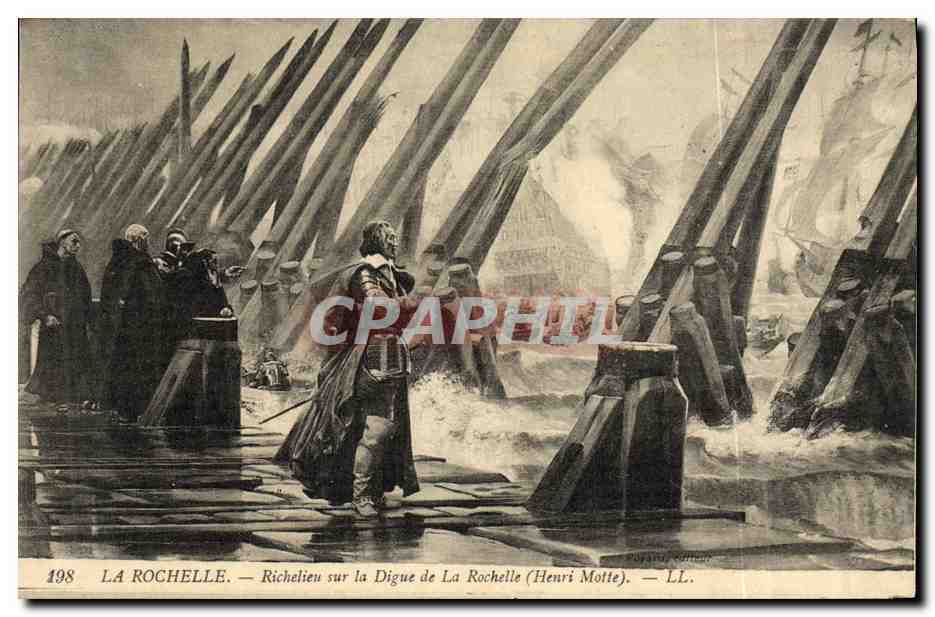 La Rochelle — Richelieu sur la Digue de La Rochelle — Henri Motte — LL. — Édition Bofaria