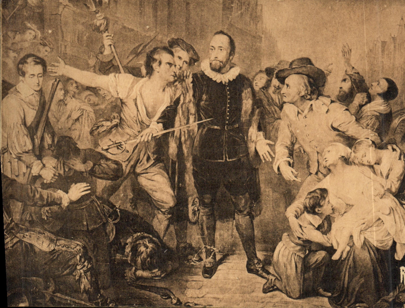 CPA La Rochelle Le peuple affame supplie Jean Guiton de lui rendre la ville 