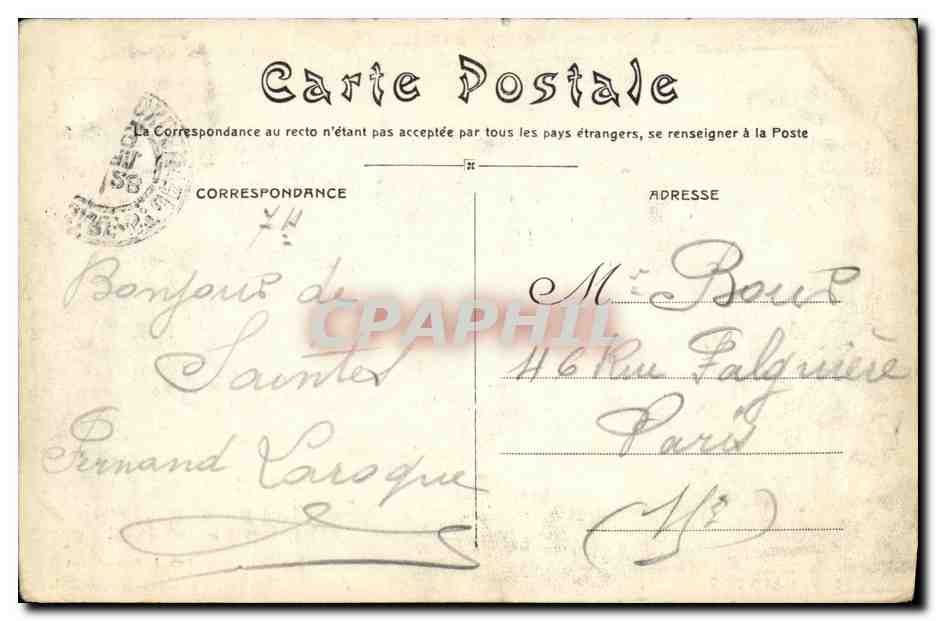 CPA Saintes Arenes Romaines Cote Nord Est — Rückseite