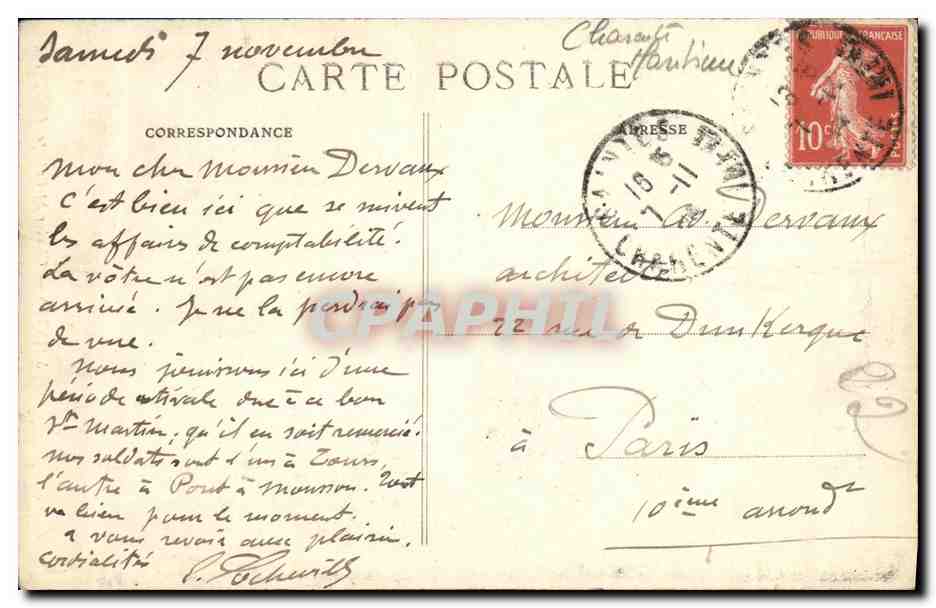 CPA Saintes Clocher St Eutrope Cote Nord — Back
