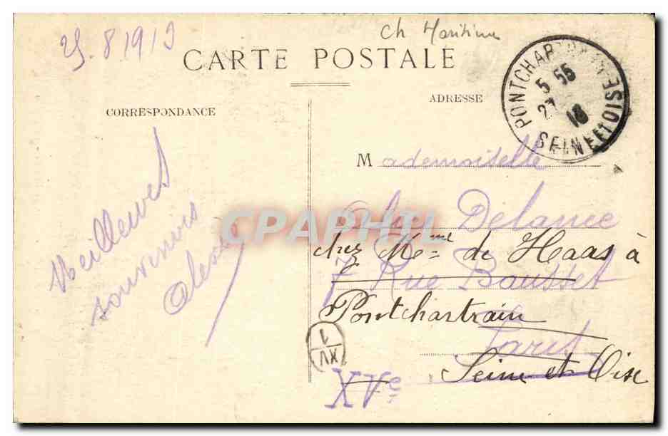 CPA Chatelaillon Jardin de l Eglise La Grotte — Rückseite