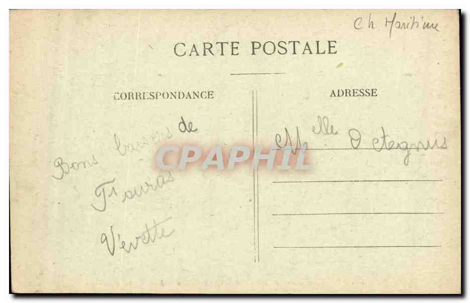 CPA Fouras les Bains Le Cafe Restaurant de la Promenade — Back