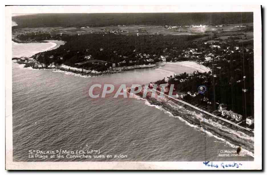 CPA St Palais La Plage et les Corniches Vues en avion