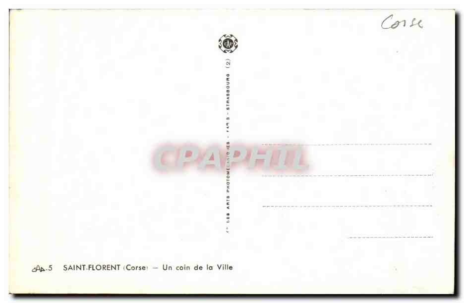 CPA SAint Florent Un coin de la ville  — Rückseite