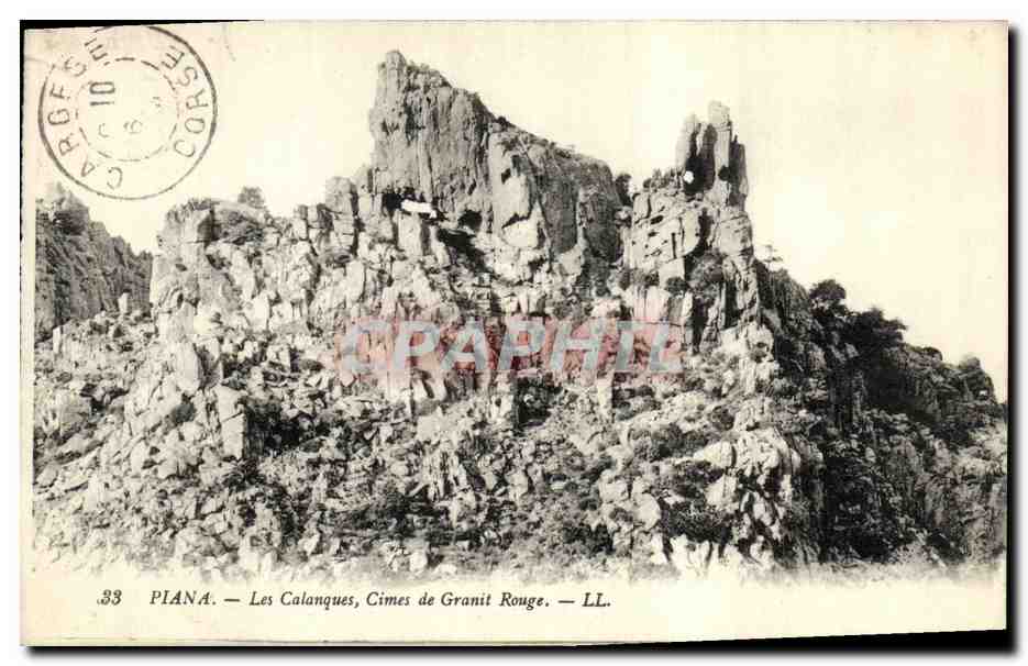Piana — Les Calanques, Cimes de Granit Rouge — LL. — n°33