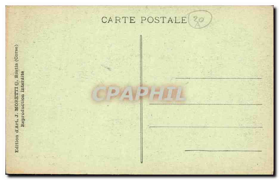 CPA Ajaccio Musee de la Mairie Bustes de Canova — Rückseite