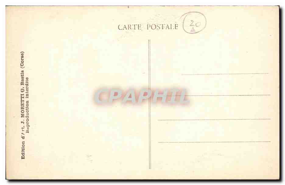 Les Adieux de Fontainebleau — Ajaccio (Corse) — Musée Fesch — J. Moretti 5073 — Rückseite
